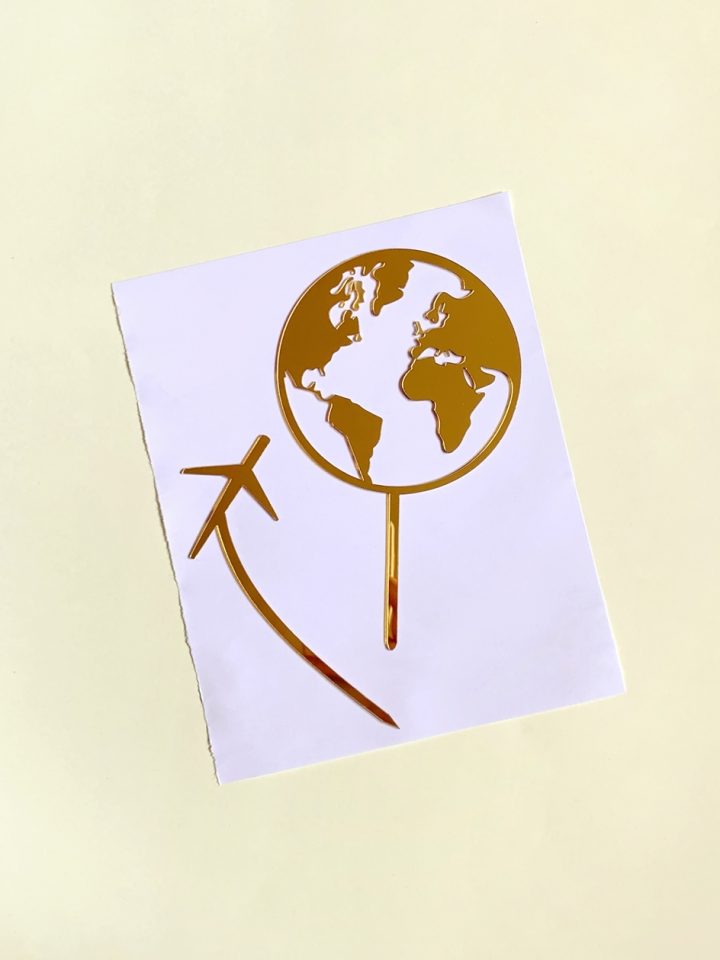 Si viajar es tu mejor regalo, este topper es para tu tarta personalizada